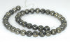 10mm Dark Pyrite Gemstone Grade AB Round Loose Beads 15.5 inch Full Strand (90187398-719B)