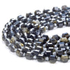 6MM Smoky Quartz Gemstone Faceted Prism Double Point Cut Loose Beads (D112)