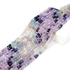 4MM Rainbow Fluorite Gemstone Grade AAA Micro Faceted Square Cube Loose Beads 15.5 inch Full Strand (80008931-P19)