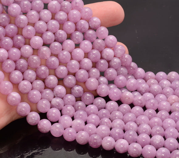 8mm Lavender Jade Gemstone Grade Aaa Round Loose Beads 15 Inch Full Strand (80007352-A256)