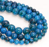 Blue Chrysocolla Gemstone Grade Round 6mm 8mm 10mm Loose Beads Full Strand (A272)