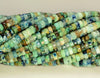 4x2mm Genuine Chrysocolla Gemstone Rondelle Heshi Slice Loose Beads 16 inch Full Strand (80007394-A260)