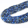 4MM Natural Lapis Lazuli Gemstone Grade A Micro Faceted Square Cube Loose Beads (P20)