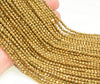 Gold Hematite Gemstone Grade AAA Micro Faceted Round 2mm 3mm 4mm Loose Beads 15.5 inch Full Strand (A261)