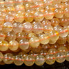 Natural Golden Rutilated Quartz Gemstone Grade AAA Round4MM 5MM 6MM 7MM 8MM Loose Beads (D249)