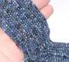 3mm South Africa Blue Dumortierite Gemstone Grade AAA Micro Faceted Blue Round Loose Beads 15.5 inch Full Strand (80004636-344)