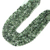 6MM Green Rutilated Quartz Gemstone Grade AAA Faceted Prism Double Point Cut Loose Beads (D111)