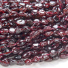 Natural Red Garnet Gemstone Pebble Nugget Edgy Finishing 6-8MM 8-10MM Loose Beads (D185)