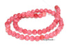 6mm Rhodochrosite Cherry Pink Jade Gemstone Pink Red Round Loose Beads 15 inch Full Strand (90113005-129)