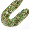 6MM Natural Green Garnet Gemstone Faceted Prism Double Point Cut Loose Beads (D112)