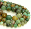 Green Brown Australia Dragon Blood Jade Gemstone Grade AAA Round 6MM 8MM 10MM Loose Beads (A267)