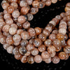 Natural Orange Gray Sunstone Gemstone Grade A Round 6MM 8MM 10MM 12MM 14MM Loose Beads (D8)