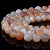 Natural Botswana Agate Orange Red Salmon Gemstone Grade AA Round 8MM 10MM 11MM Loose Beads (D162)