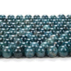 Natural Apatite Deep Blue Green Gemstone Grade Round 4MM 5MM 6MM 7MM 8MM Loose Beads (D119)