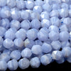 Natural Chalcedony Blue Lace Agate Gemstone Grade AA Star Cut Faceted 5MM 7MM 9MM 11MM Loose Beads (D140)