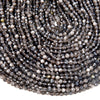 4MM Natural Silver Obsidian Gemstone Grade AAA Micro Faceted Round Loose Beads 15.5 inch Full Strand (80009434-P47)