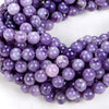 Natural Violet Purple Lepidolite Gemstone Round 4MM 6MM 8MM 10MM Loose Beads (A298)