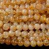 Natural Citrine Gemstone Grade AA Round 6MM 7MM 8MM 9MM 10MM 11MM 12MM 13MM Loose Beads (D152)