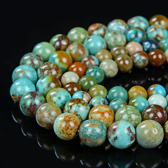 Natural Turquoise Gemstone Round 6MM 8MM Loose Beads (D23)