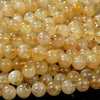 Citrine Gemstone Round 7MM 8MM 9MM 10MM 11MM 12MM 13MM 14MM Loose Beads (D141 D142)