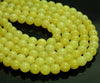 Natural Lemon Jade Gemstone Grade Aaa Round 4mm 6mm 8mm 10mm Loose Beads Full Strand (A257)