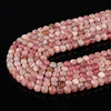 4MM Argentina Rhodochrosite Gemstone Grade AAA Micro Faceted Square Cube Loose Beads (P19)