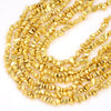 5-7MM 24k Gold Hematite Gemstone Pebble Chips Loose Beads 15 inch Full Strand (80009132-844)