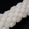 10mm White Cracked Rock Crystal Quartz Gemstone Round Loose Beads 15.5 inch Full Strand (90187656-696)