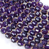 6MM Natural Amethyst Gemstone Faceted Prism Double Point Cut Loose Beads (D38)