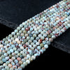 Natural Larimar Gemstone Micro Faceted Round 2MM 3MM 4MM 5MM Loose Beads 15 inch Full Strand (P52)