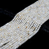 Natural White Moonstone Gemstone Grade AA Micro Faceted Round 2MM 3MM Loose Beads 15 Inch Full Strand (P65)