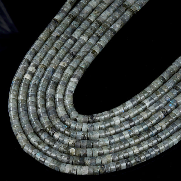 6X3MM Labradorite Gemstone Heishi Discs beads Loose Beads (P18)