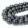 Natural Black Nephrite Jade Gemstone Round 6MM 8MM 10MM Loose Beads (A294)