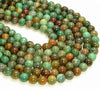 Green Brown Australia Dragon Blood Jade Gemstone Grade AAA Round 6MM 8MM 10MM Loose Beads (A267)