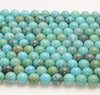 8mm Blue Green Turquoise Howlite Gemstone Grade Aaa Round Loose Beads 15.5 Inch Full Strand (80007350-A256)