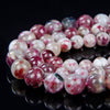 Red White Madagascar Eudialyte Gemstone Grade AAA Round 6MM 7MM 8MM Loose Beads (D16)