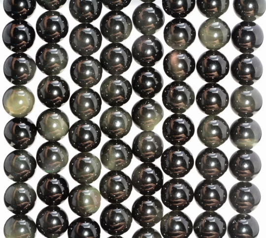 6mm Rainbow Obsidian Gemstone Grade A Round 6mm Loose Beads 15 inch Full Strand (90183346-400)