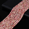 4MM Argentina Rhodochrosite Gemstone Grade AAA Micro Faceted Square Cube Loose Beads (P19)