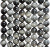 Gray Hawk Eye Gemstone Round 6mm 8mm Loose Beads (A265)