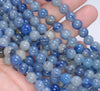 6mm Blue Aventurine Gemstone Blue Round Loose Beads 15 inch Full Strand (80005842-M27)