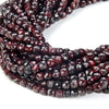 4MM Red Garnet Gemstone Grade A Micro Faceted Square Cube Loose Beads (P23)