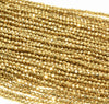 18k Gold Hematite Gemstone Grade AAA Micro Faceted Round 2mm 3mm 4mm Loose Beads 15.5 inch Full Strand (A261)