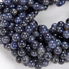 Natural Deep Blue Iolite Gemstone Grade AA Round 6MM 8MM 10MM Loose Beads (D16)