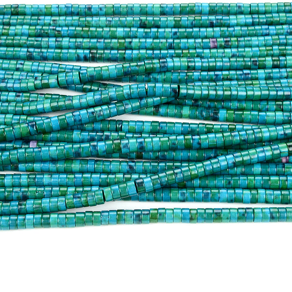 4X2MM Chrysocolla Gemstone Heishi Discs beads Loose Beads (P16)