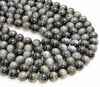 Gray Hawk Eye Gemstone Round 6mm 8mm Loose Beads (A265)