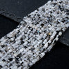 3MM Rainbow Moonstone With Black Tourmaline Inclusions Gemstone Grade A Micro Faceted Diamond Cut Cube Loose Beads (P43)