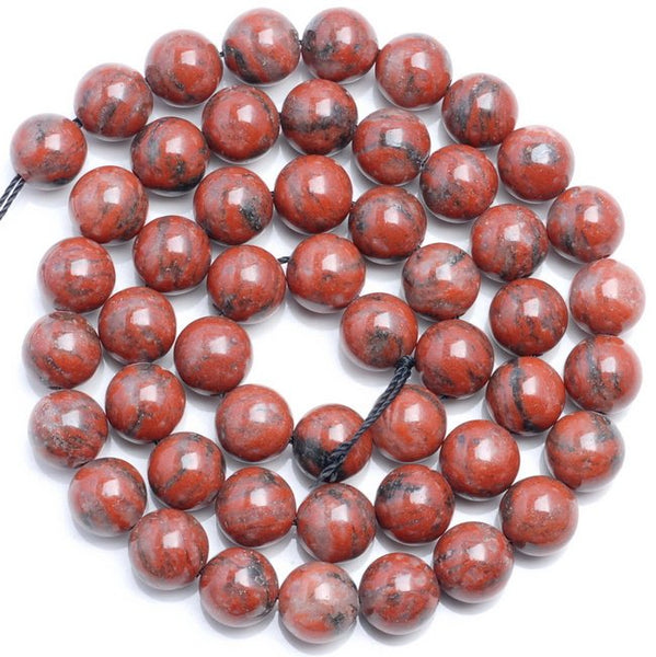 6mm Red Jasper Gemstone Red Round Loose Beads 15 inch Full Strand (80005961-M37 )