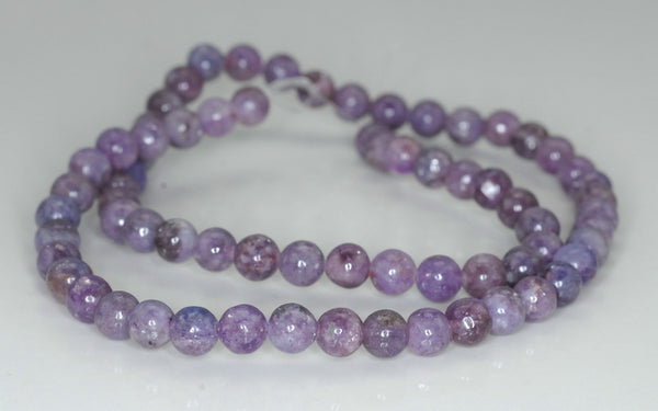 6mm Purple Lepidolite Gemstone Grade A Round Loose Beads 16 inch Full Strand (90188380-650)