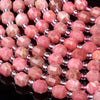 6MM Thulite Gemstone Grade AAA Faceted Prism Double Point Cut Loose Beads (D111)