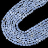 6-8MM Natural Chalcedony Blue Lace Agate Gemstone Pebble Nugget Loose Beads (D184)